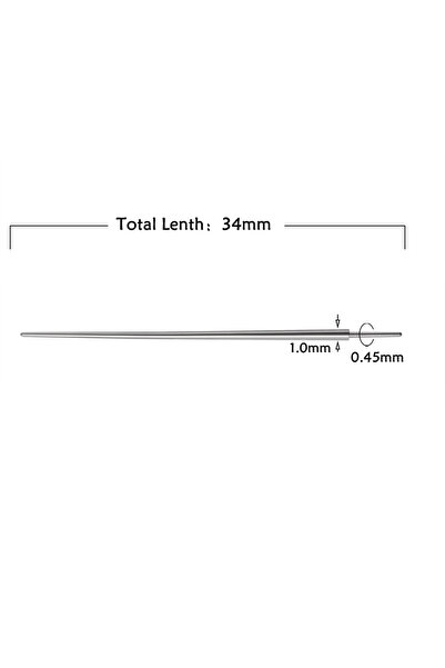 Choice 100 قطعة 18 جرام (بدون خيط) من الفولاذ الجراحي 14/16/18 جرام مخروطي ال...