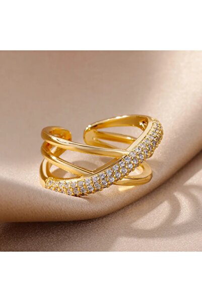 Choice خواتم نسائية قابلة للتغيير الحجم R05556-1-01-0 مصنوعة من الزركون ومطلي...