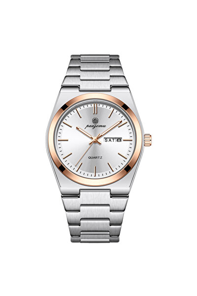 Choice5 ساعة يد رجالية فاخرة من بازومو، مصنوعة من الذهب الوردي والأبيض، تعمل ...