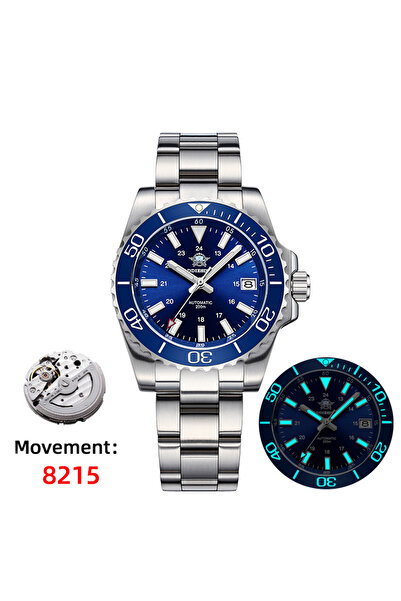 Choice Japan 8215 Blue steel ADDIESDIVE Men's Diver's Watch 200m Sapphire Luminous Ceramic Bezel Men's Anal