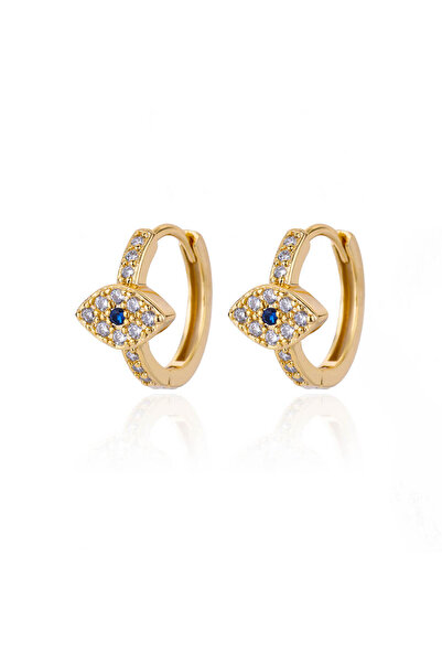 Choice E3124G-9 Zircon Star Earring For Women Girl Stainless Steel Hoop Pierc...