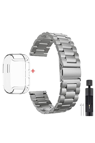 Choice لساعة Amazfit Bip 6 حزام معدني نظيف من التيتانيوم + جراب لساعة Bip 6 س...