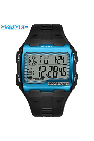Choice ساعة SYNOKE الرقمية الزرقاء للرجال أرقام كبيرة سهلة القراءة مقاومة للم...