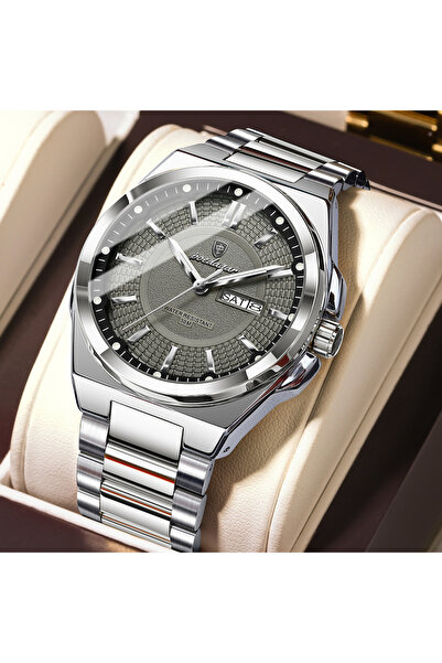 Choice9 896 Silver Grey Luxury Men's Wristwatch Stainless Steel Date Week Man...