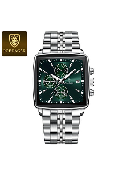 Choice6 866 Silver Green New Fashion Men Watch Chronograph Date Waterproof Lu...