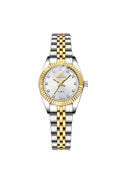 Choice ساعة CHENXI 004A بيضاء فاخرة للسيدات باللون الذهبي للنساء، ساعة نسائية...