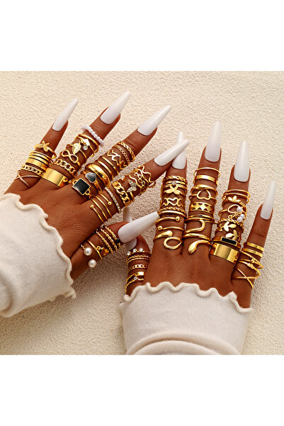 Choice AY6040101HB مجموعة خواتم على شكل قلب عتيق على شكل ثعبان وفراشة للنساء،...