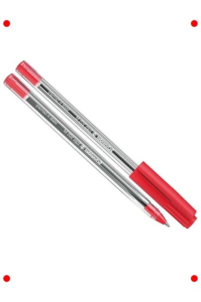 markentegra قلم حبر جاف أحمر، مع غطاء بمشبك