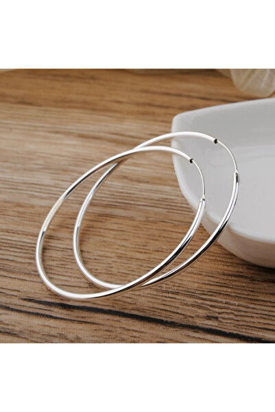 Choice 40mm Silver Stainless Steel 12-70mm Minimalist Big Circle Hoop Earring...