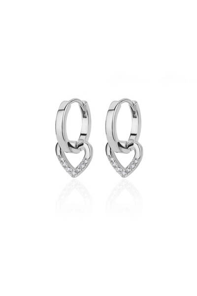 Choice E3124P-12 Hollow Zircon Heart Earrings For Women Stainless Steel Gold ...