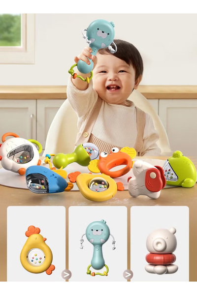 Generic 12-piece Baby Teether Set to Relieve Teething Discomfort and Grip Training Toy