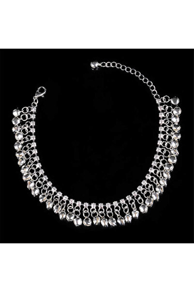 Choice YB0001-2 Personality Gold Silver Color Ethnic Tassel Bell Anklets for Women Girl Beach Foot Bracelet