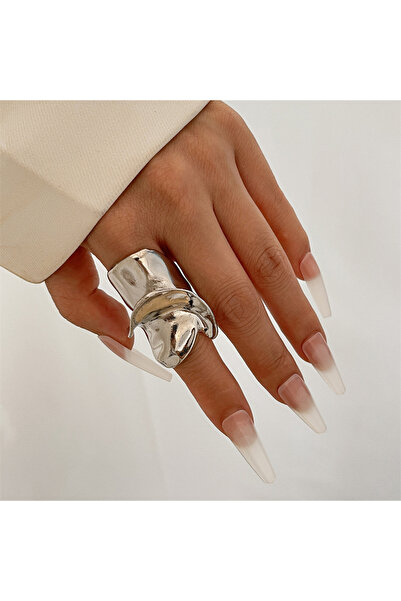 Choice Silver Color Ingemark Exaggerated Large Irregular Metal Rings for Women Vintage Geometric Gold Color