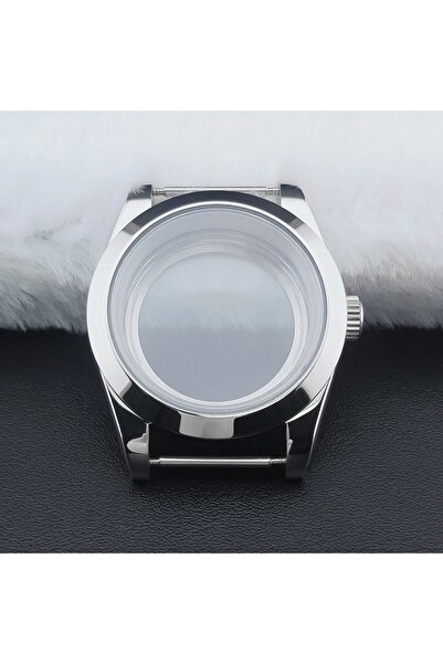 Choice علبة 36 مم NH35 NH36 4 Neiton علبة ساعة فضية مقاس 36 مم/39 مم مصنوعة من الياقوت الأزرق، ملائمة لـ NH36 NH34 NH35، حركة مشطوفة E