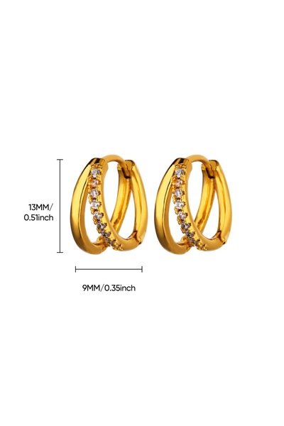 Choice E4995G Stainless Steel Circle Earrings For Women Gold Color Aesthetic ...