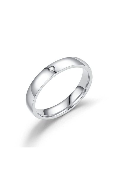 Choice5 9 A Simple 4mm Wedding Band Rings With AAA+ Cubic Zirconia Accessorie...