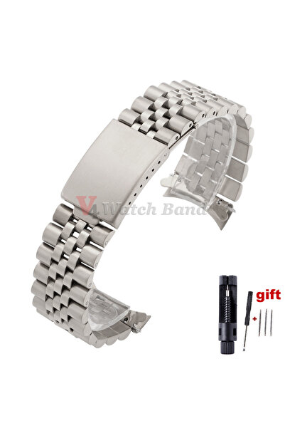 Choice 20mm Silver 19mm 20mm 21mm Curved End Stainless Steel Watch Bands for ...