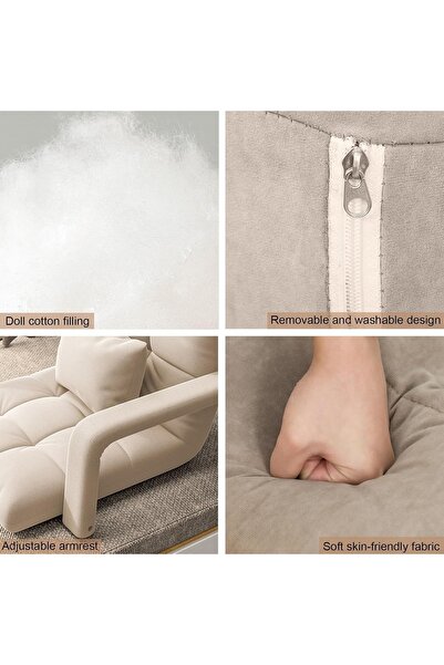 Roam shop Lazy Sofa, Memory Foam Recliner, Adjustable Backrest Floor Chair, Tatami Sofa，bean bag chair grey