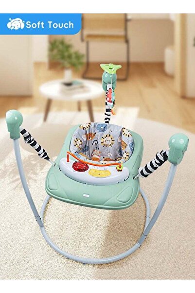 Soft Touch كرسي هزاز للأطفال، مركز أنشطة للأطفال مع موسيقى وأضواء وأصوات