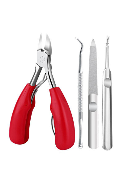 Choice4 YZQ025-4pcs set Professional Grade Concave Stainless Steel Nail Clippers for Thick Nails and Ingrown