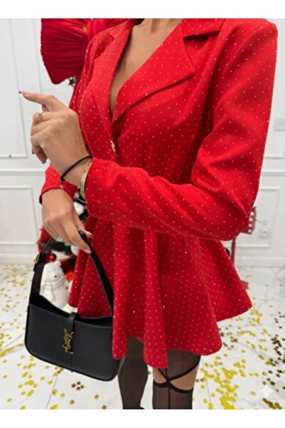 Pretty Elegant mini jumpsuit with rhinestones and belt