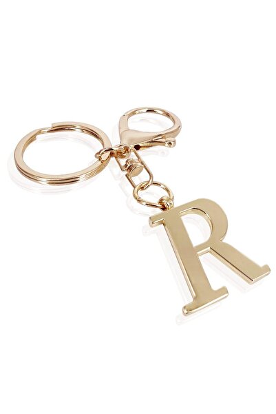 Choice R Stainless steel Gold letter A-Z keychain Women's Men's Backpack pendant Tote Metal letter pendant.