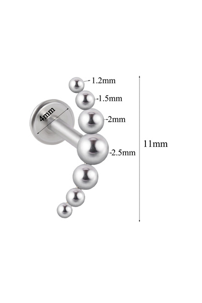Choice 1.2 × 6 × 8 مم، الطراز 8، قطعة واحدة من أقراط الأذن المسطحة ذات القاعد...