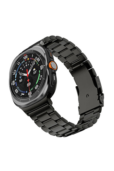 Choice سوار فاخر لساعة جالكسي الترا اس - لون أسود - مقاس 47 مم - سوار من الفو...