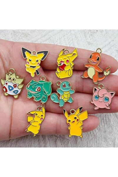 Miniso 8 10pcs Kawaii Cartoon Animals Enamel Metal Charms Turtle Pendants For Jewelry DIY Accessories Gold.