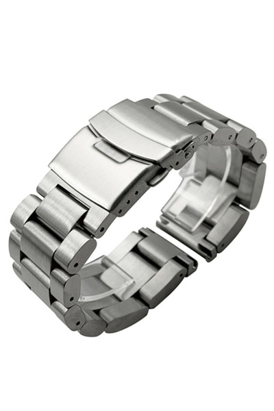 Choice سوار ساعة فضي صلب بسمك 5.5 مم مصنوع من الفولاذ المقاوم للصدأ 316L مقاس 22 مم لساعة بانراي بريتلينج 2