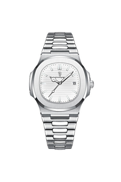 Choice3 613 Silver White Luxury Brand Men's Quartz Wristwatch Stainless Steel Waterproof Luminous Date Man