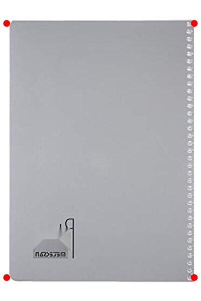 markentegra دفتر ملاحظات مربع بغلاف كرتوني حلزوني مقاس A4 باللون الرمادي، 144 ورقة