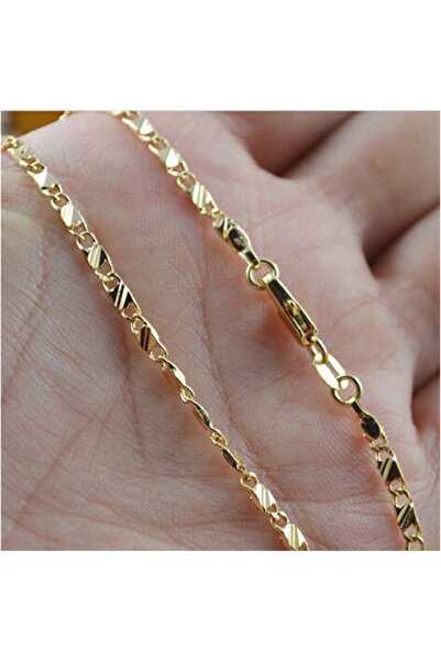 Choice قلادة أنيقة مطلية بالذهب عيار 18 قيراطًا بطول 55 مترًا للنساء والرجال ...