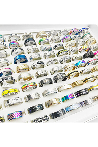 Choice mix size(17-21mm) 20pcs mix style 2 20pcs/Lot Factory Wholesale Hot Mix Style Simple Stainless Steel