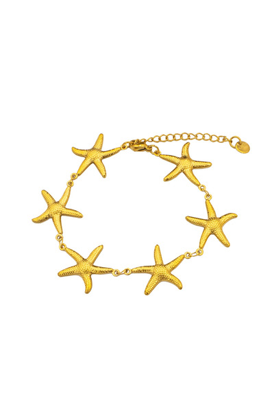 Choice سوار نجمة البحر من الفولاذ المقاوم للصدأ باللون الذهبي الجديد 2025 للن...