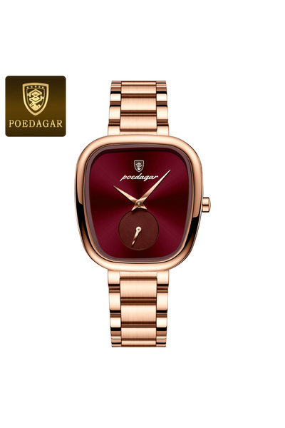 Choice4 783 Rose Gold Red Luxury Elegant Watch For Woman Waterproof Stainless...