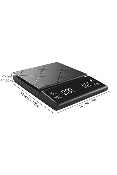 Generic Digital Kitchen Coffee Scale with Timer 3kg 0.1g High Precision Electronic Drip Food Weight Balance