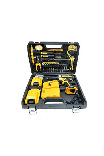 Boxely Set burghiu și șurubelniță electrică, cu impact, 2 baterii de 24V, 30 ...