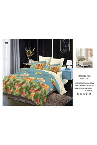 OEM Fitted bed linen set, Singapore, finet, 6 pieces, for double bed