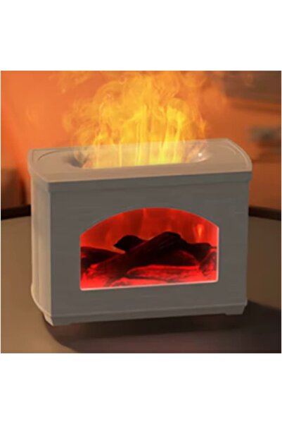 Boxely Aromatherapy Diffuser & Humidifier, Fireplace Effect, 270ml, White