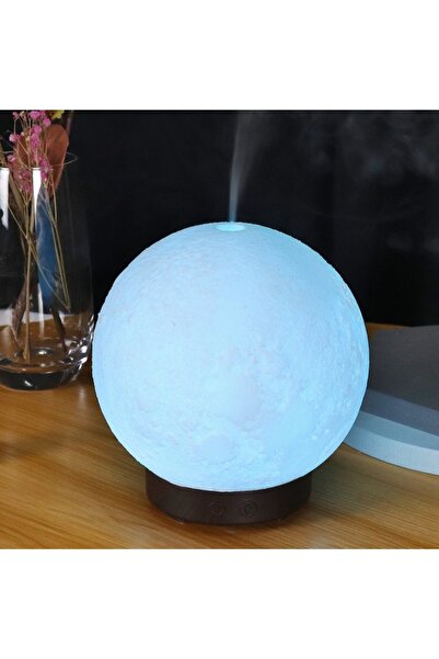 Boxely Aromatherapy Diffuser & Humidifier, Moon Shape, 7-Color LED, 200 ml, Dark Brown