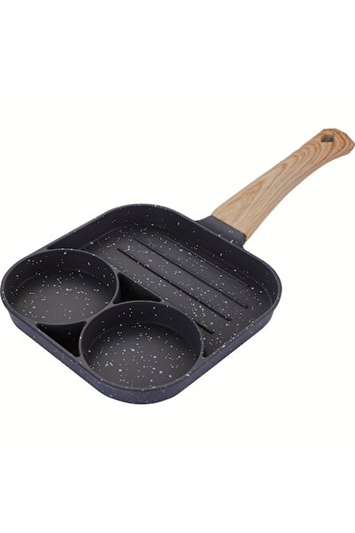 Boxely Non-stick multifunctional breakfast pan, Black, Aluminum, 34.5 x 18 cm