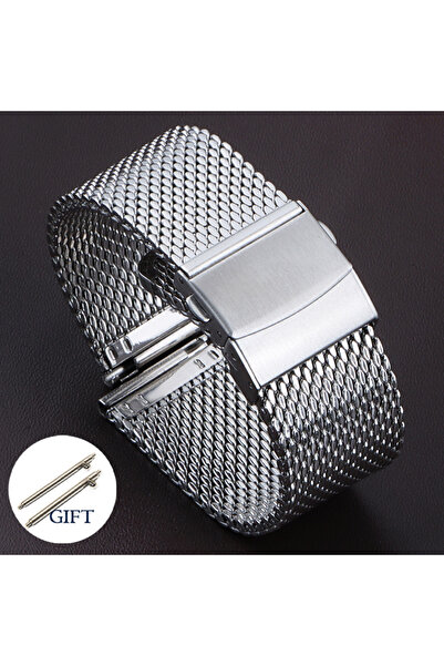 Choice سوار ساعة ميلانو فضي مقاس 22 مم 1.0 مم لساعة IWC مقاس 18 مم 20 مم 22 م...