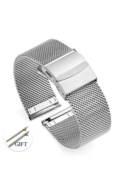 Choice سوار ساعة ميلانو فضي مقاس 18 مم 0.6 مم لساعة IWC مقاس 18 مم 20 مم 22 م...