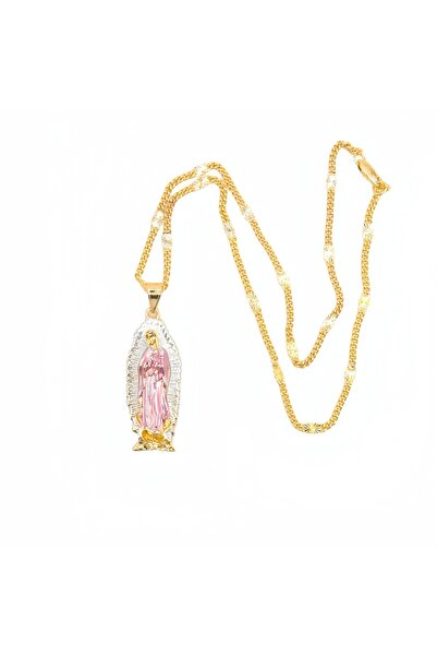 Choice Virgin Mary Gold Plated Painting Virgin Mary Mama Pendant/Amulet Relig...