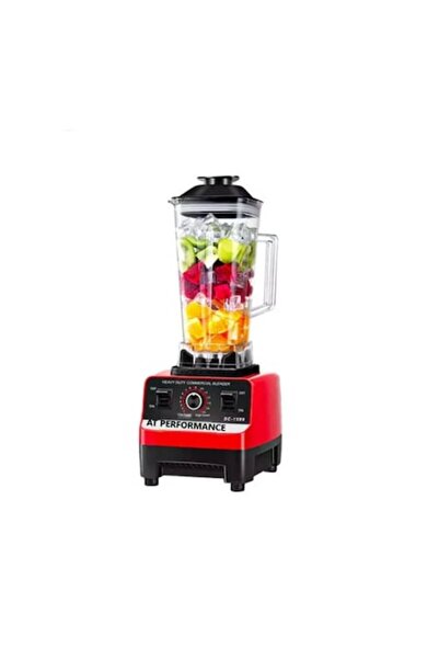 AT Performance Blender 2 în 1 cu zdrobitor de gheață, 15 viteze, 32.000 rpm, 4500 W, 2,5 L, negru/roșu