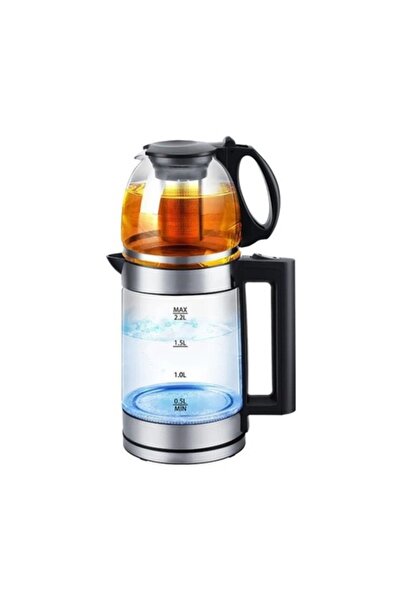 Boxely Portable Electric Kettle 2.2L 2000W Stainless Steel & Glass, Digital Display