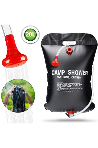 OEM Solar camping shower bag, Composite/PVC, Black, 20L