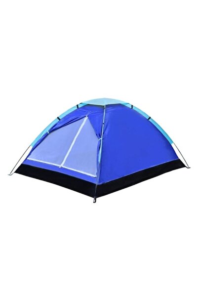 OEM Camping Tent Waterproof for 3 People, UPF50+, Mosquito Net, Carry Bag, Blue (200x200x130 cm)
