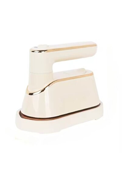 Boxely Fier de călcat electric portabil 1300W, talpă ceramică antiaderentă, abur, cablu de 1,5 m, culoare crem